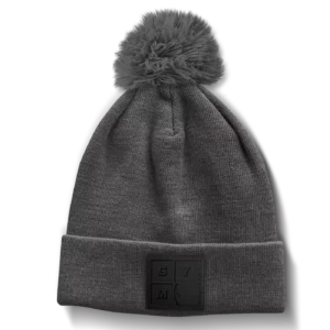 GYM's grey beanie hat with Pompom