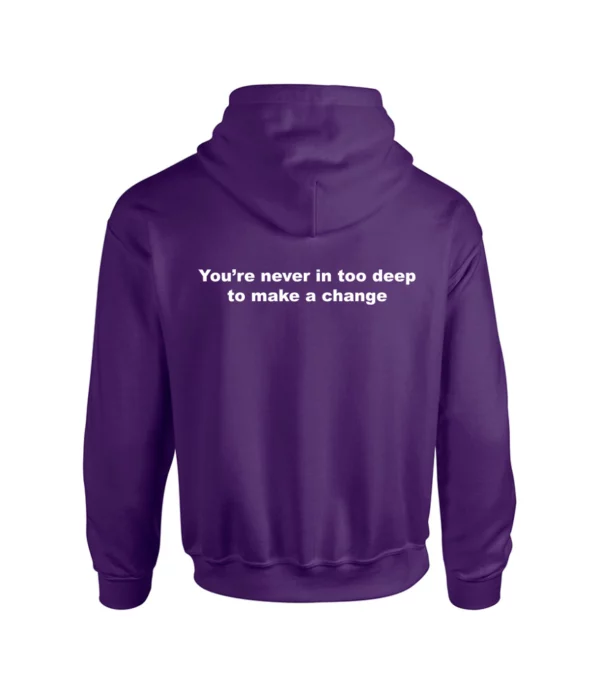 Back of purple Hoodie